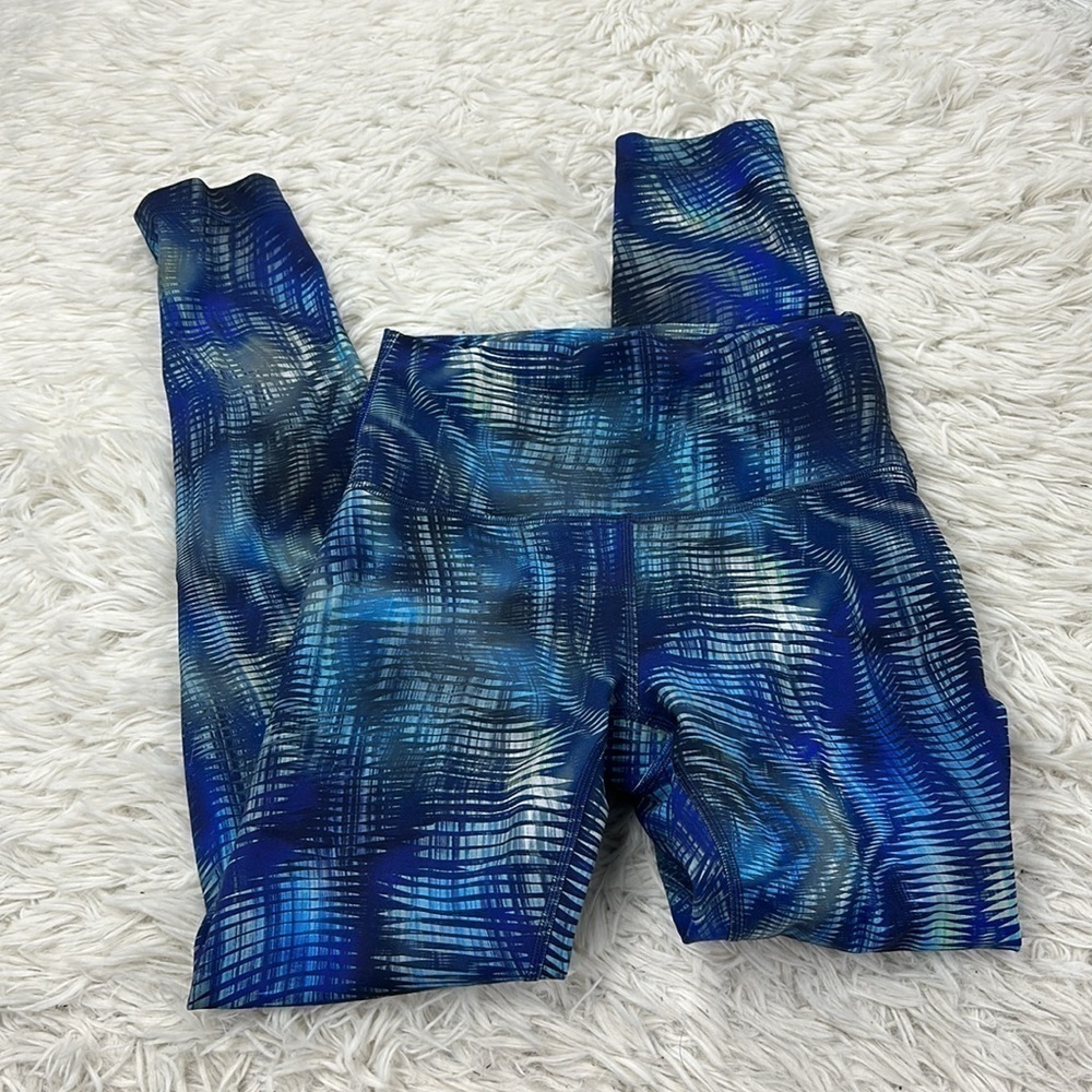 Lululemon Wunder Train High-Rise Tight 25" *Foil Shapeshifter Flux Blue Multi